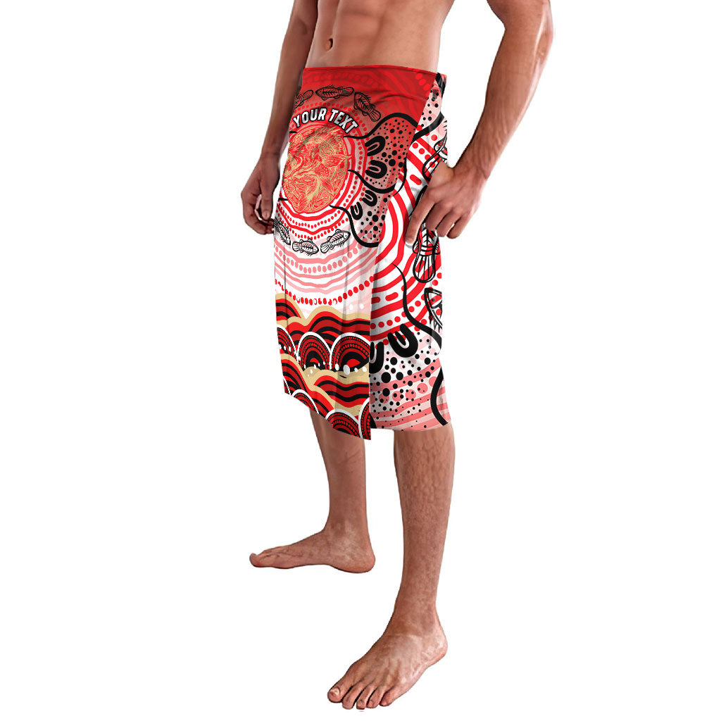 Personalised Aboriginal Barramundi Fish Lavalava Indigenous Dot Art - Dreamtime Spirit Animal