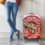 Personalised Aboriginal Barramundi Fish Luggage Cover Indigenous Dot Art - Dreamtime Spirit Animal