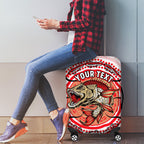 Personalised Aboriginal Barramundi Fish Luggage Cover Indigenous Dot Art - Dreamtime Spirit Animal