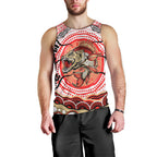 Personalised Aboriginal Barramundi Fish Men Tank Top Indigenous Dot Art - Dreamtime Spirit Animal
