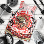 Personalised Aboriginal Barramundi Fish Men Tank Top Indigenous Dot Art - Dreamtime Spirit Animal