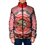 Personalised Aboriginal Barramundi Fish Padded Jacket Indigenous Dot Art - Dreamtime Spirit Animal