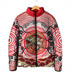 Personalised Aboriginal Barramundi Fish Padded Jacket Indigenous Dot Art - Dreamtime Spirit Animal