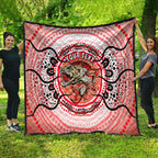 Personalised Aboriginal Barramundi Fish Quilt Indigenous Dot Art - Dreamtime Spirit Animal