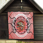 Personalised Aboriginal Barramundi Fish Quilt Indigenous Dot Art - Dreamtime Spirit Animal