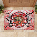 Personalised Aboriginal Barramundi Fish Rubber Doormat Indigenous Dot Art - Dreamtime Spirit Animal