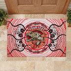 Personalised Aboriginal Barramundi Fish Rubber Doormat Indigenous Dot Art - Dreamtime Spirit Animal