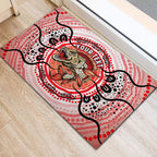 Personalised Aboriginal Barramundi Fish Rubber Doormat Indigenous Dot Art - Dreamtime Spirit Animal