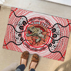 Personalised Aboriginal Barramundi Fish Rubber Doormat Indigenous Dot Art - Dreamtime Spirit Animal