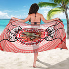 Personalised Aboriginal Barramundi Fish Sarong Indigenous Dot Art - Dreamtime Spirit Animal