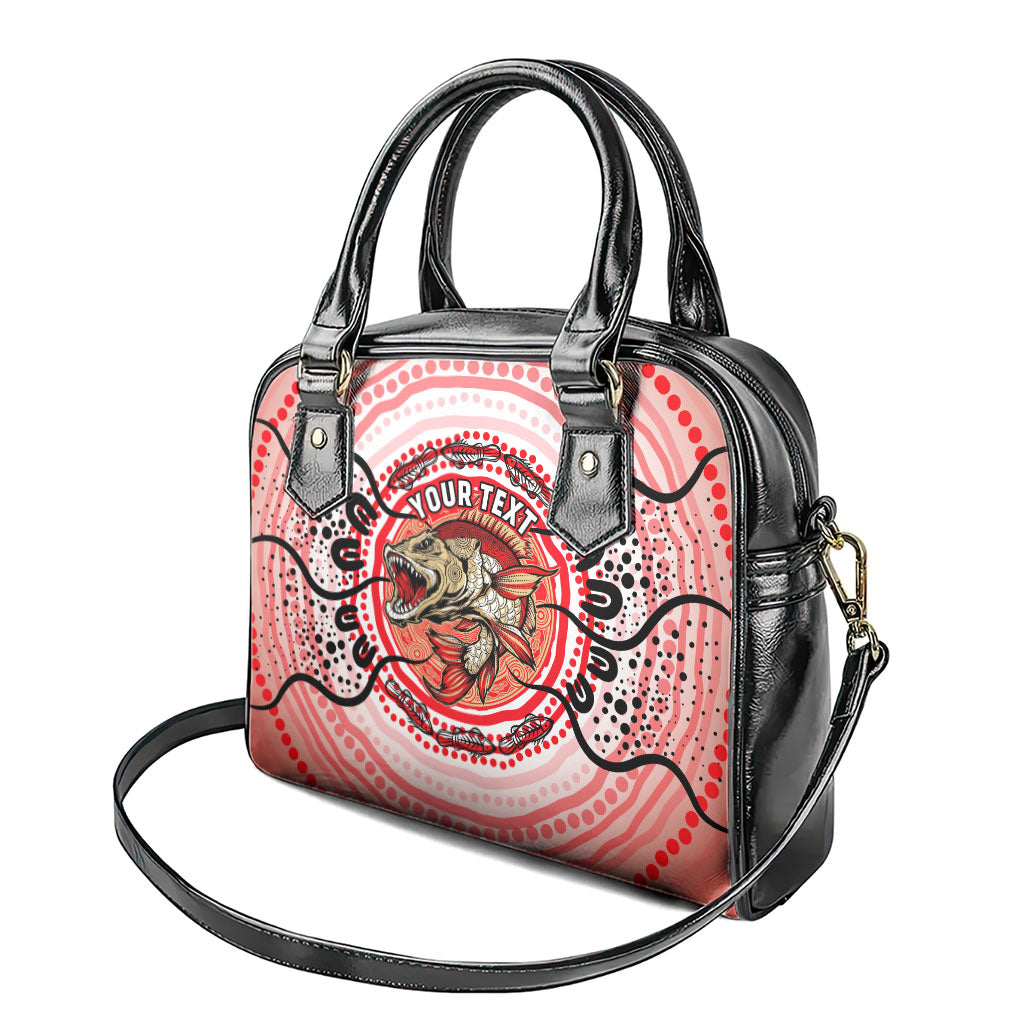 Personalised Aboriginal Barramundi Fish Shoulder Handbag Indigenous Dot Art - Dreamtime Spirit Animal