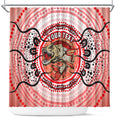 Personalised Aboriginal Barramundi Fish Shower Curtain Indigenous Dot Art - Dreamtime Spirit Animal
