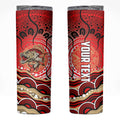 Personalised Aboriginal Barramundi Fish Skinny Tumbler Indigenous Dot Art - Dreamtime Spirit Animal