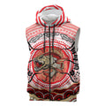 Personalised Aboriginal Barramundi Fish Sleeveless Zip Hoodie Indigenous Dot Art - Dreamtime Spirit Animal