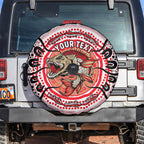 Personalised Aboriginal Barramundi Fish Spare Tire Cover Indigenous Dot Art - Dreamtime Spirit Animal