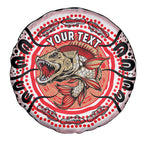 Personalised Aboriginal Barramundi Fish Spare Tire Cover Indigenous Dot Art - Dreamtime Spirit Animal