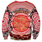 Personalised Aboriginal Barramundi Fish Sweatshirt Indigenous Dot Art - Dreamtime Spirit Animal