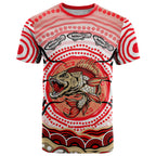 Personalised Aboriginal Barramundi Fish T Shirt Indigenous Dot Art - Dreamtime Spirit Animal