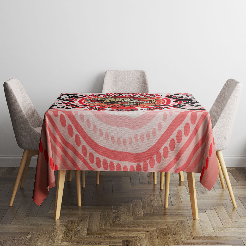 Personalised Aboriginal Barramundi Fish Tablecloth Indigenous Dot Art - Dreamtime Spirit Animal