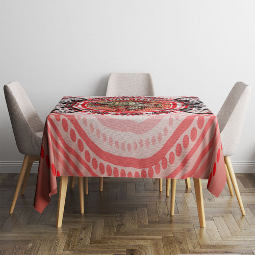 Personalised Aboriginal Barramundi Fish Tablecloth Indigenous Dot Art - Dreamtime Spirit Animal