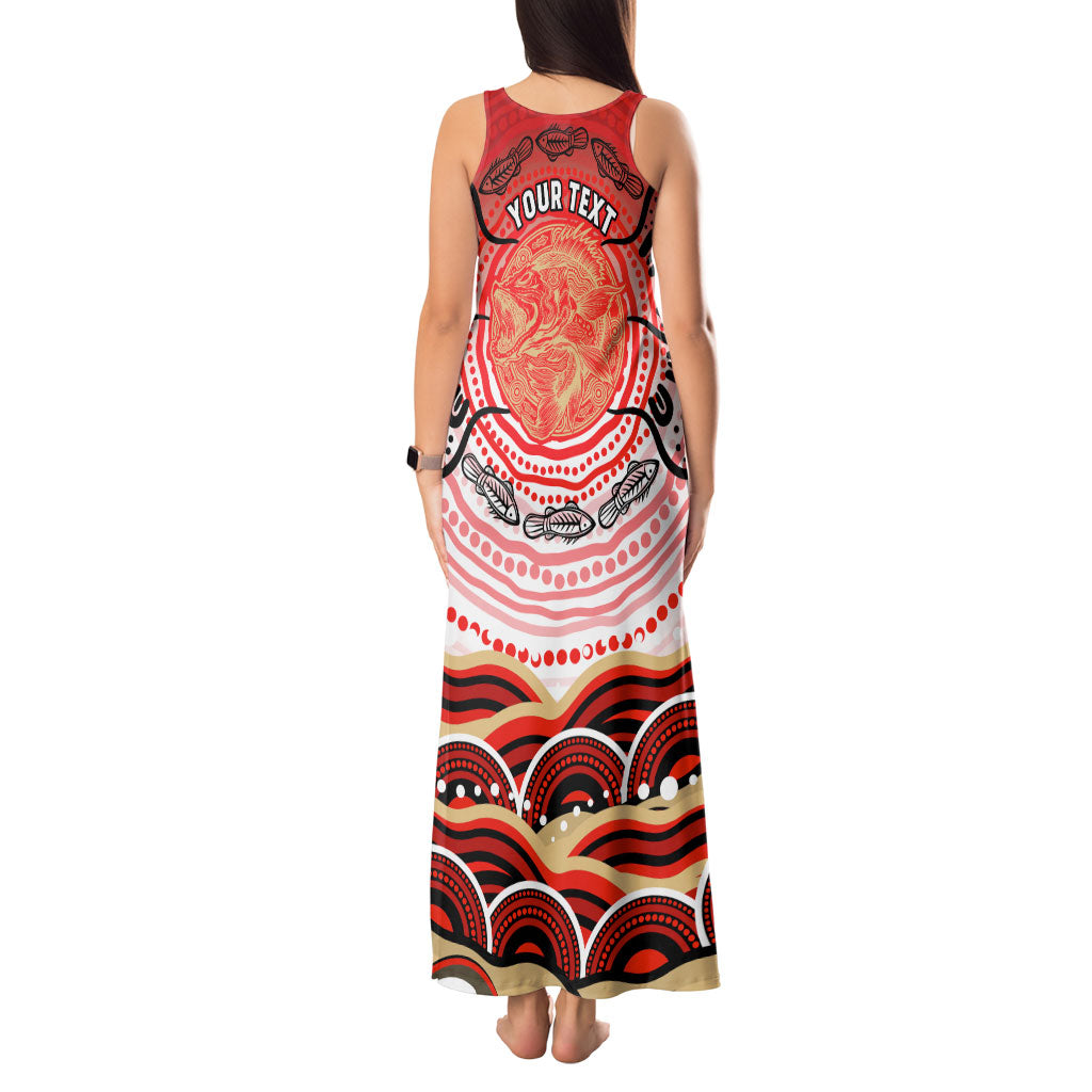 Personalised Aboriginal Barramundi Fish Tank Maxi Dress Indigenous Dot Art - Dreamtime Spirit Animal