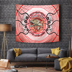 Personalised Aboriginal Barramundi Fish Tapestry Indigenous Dot Art - Dreamtime Spirit Animal