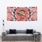 Personalised Aboriginal Barramundi Fish Tapestry Indigenous Dot Art - Dreamtime Spirit Animal