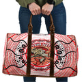 Personalised Aboriginal Barramundi Fish Travel Bag Indigenous Dot Art - Dreamtime Spirit Animal
