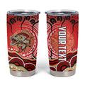 Personalised Aboriginal Barramundi Fish Tumbler Cup Indigenous Dot Art - Dreamtime Spirit Animal