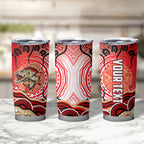 Personalised Aboriginal Barramundi Fish Tumbler Cup Indigenous Dot Art - Dreamtime Spirit Animal