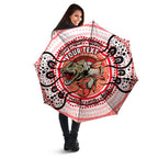Personalised Aboriginal Barramundi Fish Umbrella Indigenous Dot Art - Dreamtime Spirit Animal