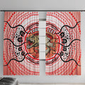 Personalised Aboriginal Barramundi Fish Window Curtain Indigenous Dot Art - Dreamtime Spirit Animal
