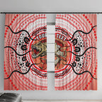 Personalised Aboriginal Barramundi Fish Window Curtain Indigenous Dot Art - Dreamtime Spirit Animal