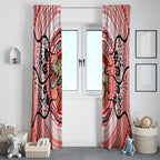 Personalised Aboriginal Barramundi Fish Window Curtain Indigenous Dot Art - Dreamtime Spirit Animal