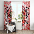 Personalised Aboriginal Barramundi Fish Window Curtain Indigenous Dot Art - Dreamtime Spirit Animal