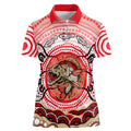 Personalised Aboriginal Barramundi Fish Women Polo Shirt Indigenous Dot Art - Dreamtime Spirit Animal