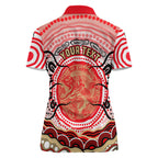 Personalised Aboriginal Barramundi Fish Women Polo Shirt Indigenous Dot Art - Dreamtime Spirit Animal