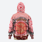 Personalised Aboriginal Barramundi Fish Zip Hoodie Indigenous Dot Art - Dreamtime Spirit Animal