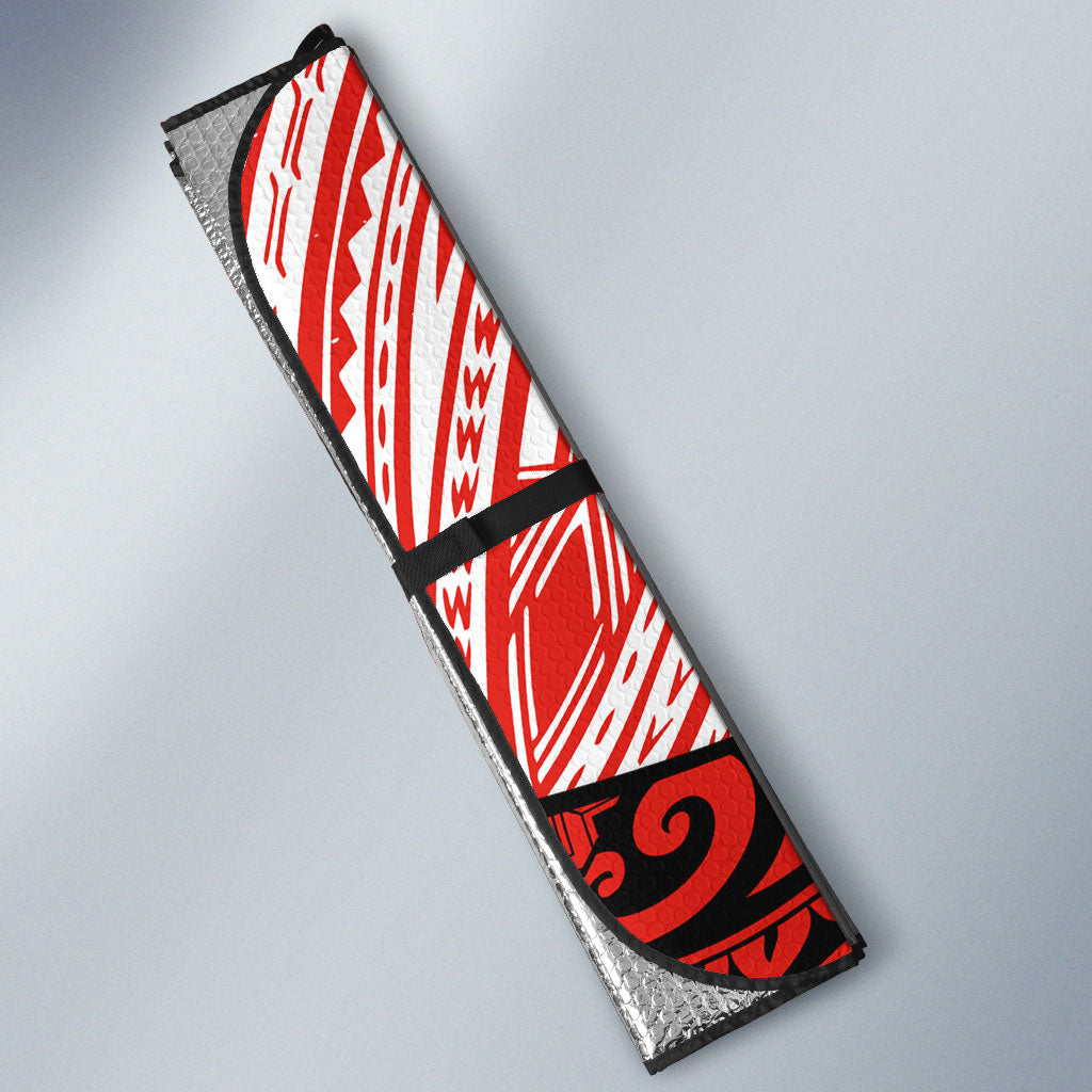 St George Illawarra Dragons Rugby Auto Sun Shade Tribal Polynesian Power Art - Lightning Mascot