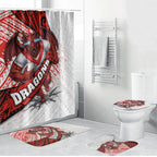 St George Illawarra Dragons Rugby Bathroom Set Tribal Polynesian Power Art - Lightning Mascot