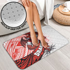 St George Illawarra Dragons Rugby Bathroom Set Tribal Polynesian Power Art - Lightning Mascot