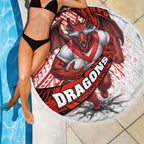 St George Illawarra Dragons Rugby Beach Blanket Tribal Polynesian Power Art - Lightning Mascot