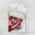 St George Illawarra Dragons Rugby Bedding Set Tribal Polynesian Power Art - Lightning Mascot