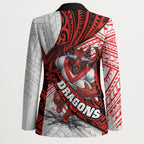 St George Illawarra Dragons Rugby Blazer Tribal Polynesian Power Art - Lightning Mascot