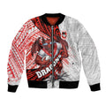 St George Illawarra Dragons Rugby Bomber Jacket Tribal Polynesian Power Art - Lightning Mascot