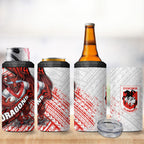 St George Illawarra Dragons Rugby 4 in 1 Can Cooler Tumbler Tribal Polynesian Power Art - Lightning Mascot