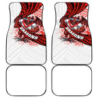 St George Illawarra Dragons Rugby Car Mats Tribal Polynesian Power Art - Lightning Mascot