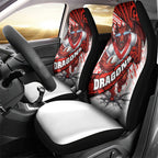 St George Illawarra Dragons Rugby Car Seat Cover Tribal Polynesian Power Art - Lightning Mascot