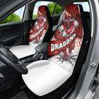 St George Illawarra Dragons Rugby Car Seat Cover Tribal Polynesian Power Art - Lightning Mascot