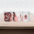 St George Illawarra Dragons Rugby Ceramic Mug Tribal Polynesian Power Art - Lightning Mascot